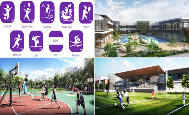 Khu phức hợp thể dục thể thao bên trong dự án Celadon City Tân Phú.