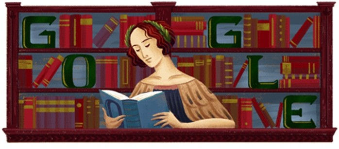 Ngày 5/6, Google thay đổi doodle kỷ niệm 373 năm ngày sinh của nữ triết gia Elena Cornaro Piscopia. (Ảnh chụp màn hình).