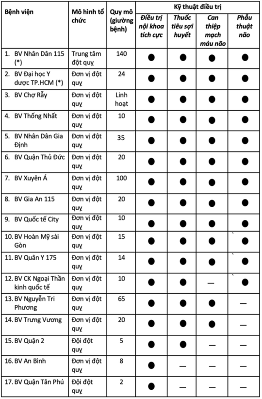 Danh sách 17 bệnh viện tại TP HCM điều trị được bệnh đột quỵ - Ảnh 2.