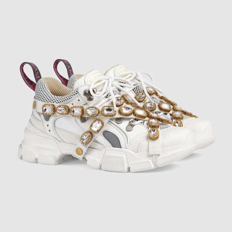 giày sneaker Gucci Fashtrek with removable crystal