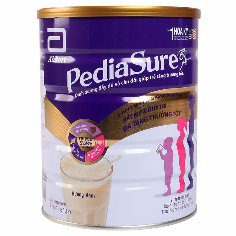 Giá sữa PediaSure tháng 8/2019: Sữa bột từ 440.000 - 962.000 đồng/hộp