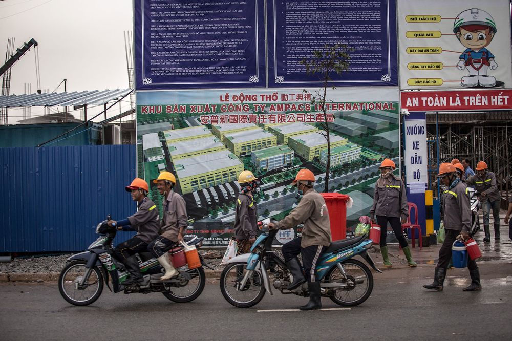 Bàu Bàng ở tỉnh Bình Dương là một trong một số khu công nghiệp ở Việt Nam báo cáo sự quan tâm tăng vọt từ các nhà sản xuất nước ngoài. Ảnh: Bloomberg.