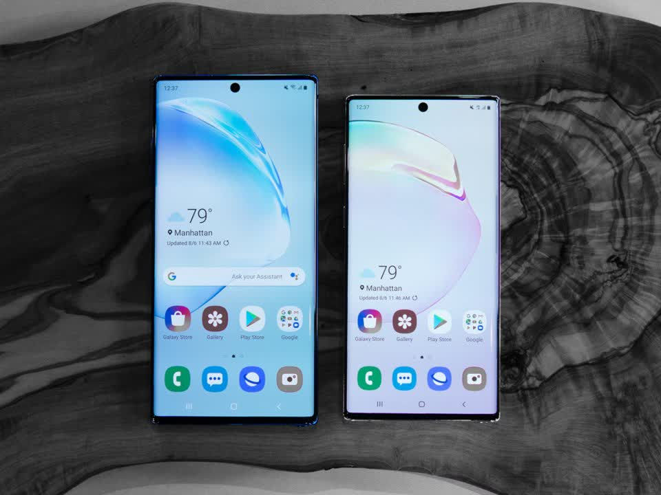 Sự khác nhau giữa Galaxy Note 10 và Galaxy Note 10 Plus, mặc dù chúng trông gần giống nhau