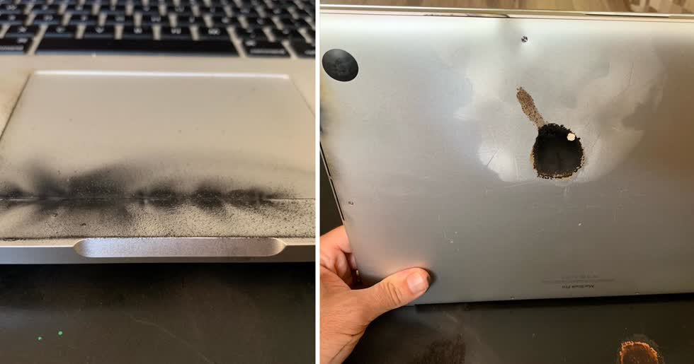   Một trường hợp pin MacBook Pro quá nhiệt  