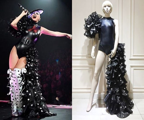 Katy Perry diện một thiết kế Công Trí Trong tour diễn 