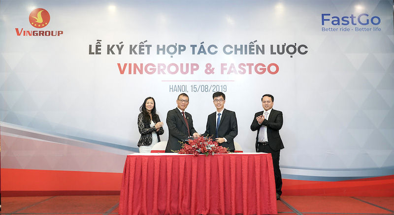 Vingroup hợp tác với FastGo lấn sân vào thị trường xe công nghệ.