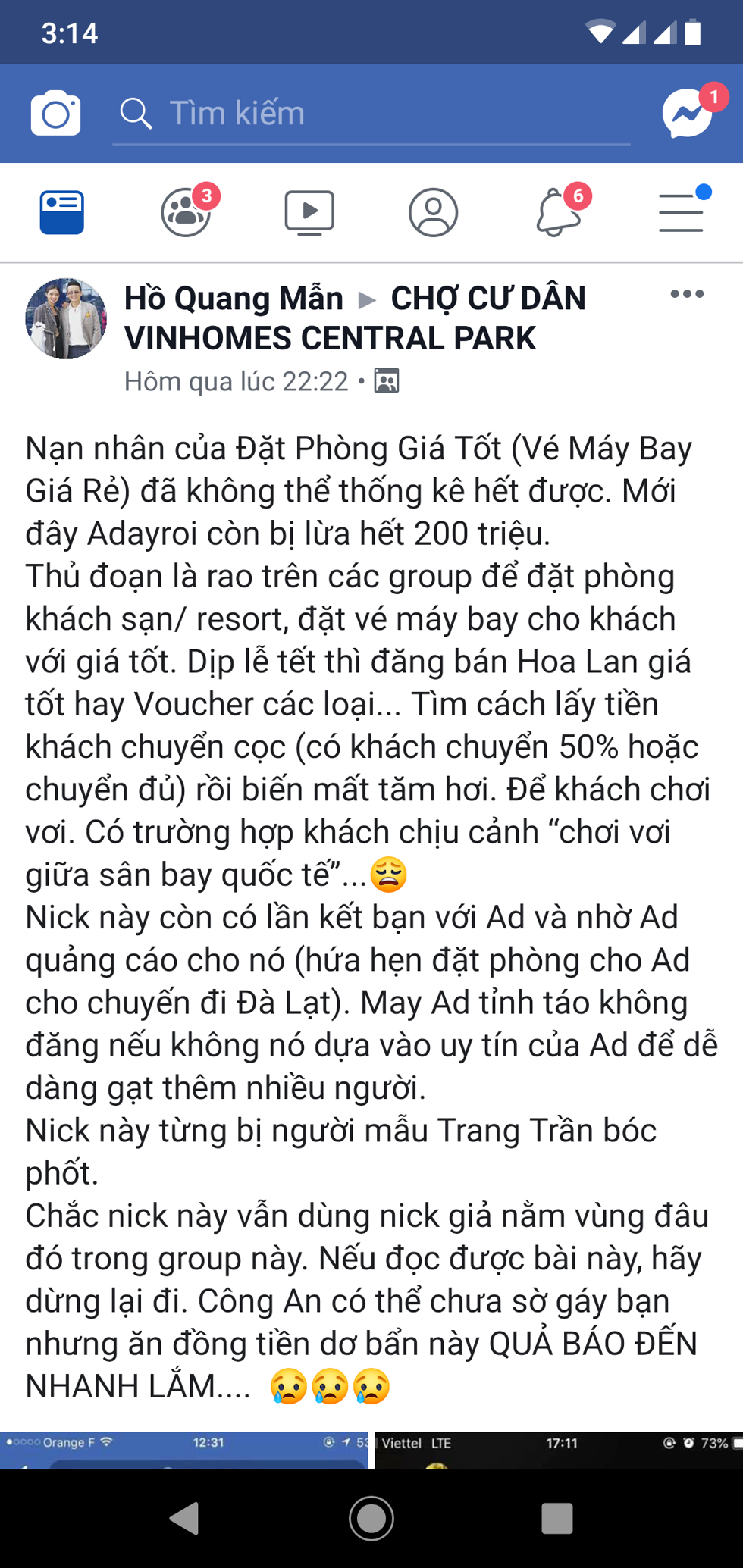 Ngay cả trong group kín, các tài khoản cá nhân cũng bị lừa dù các group này có quy định và uy tín