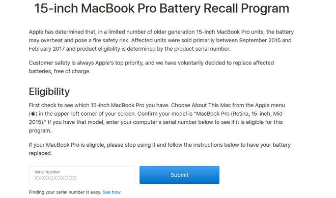 Đến lượt Singapore cấm mang một số mẫu MacBook Pro 15 inch lên máy bay