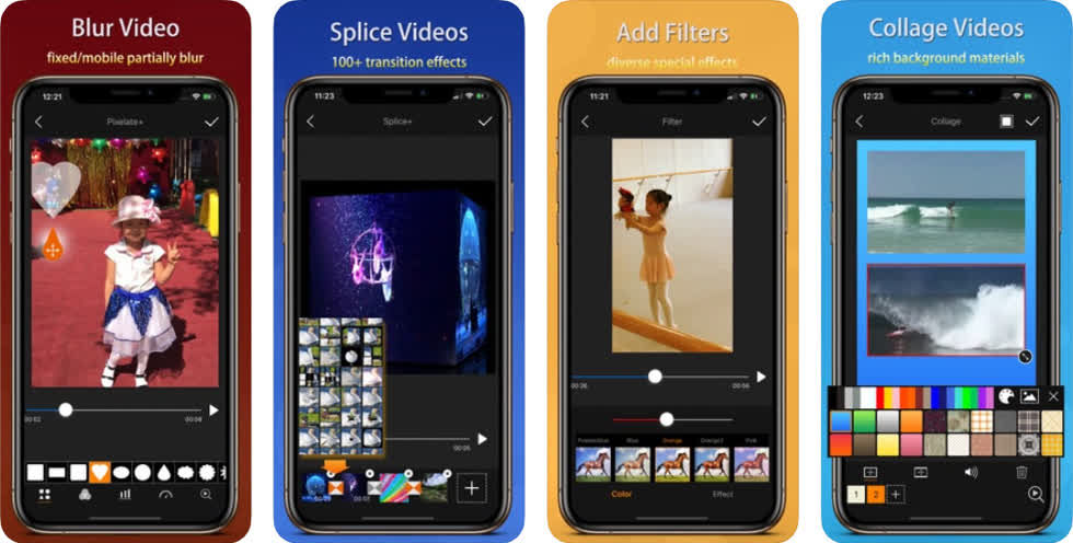   Trình biên tập video chuyên nghiệp, cho phép người dùng thực hiện các thao tác như chỉnh sửa, áp dụng bộ lọc màu hoặc hiệu ứng vào đoạn video ngay trên chiếc smartphone của mình mà không cần phải chuyển tiếp sang máy tính.  