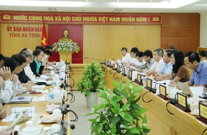  UBND tỉnh Hà Tĩnh làm việc với lãnh đạo Tập đoàn Lee & Man và Hokuetsu. Ảnh:hatinh.gov.vn.