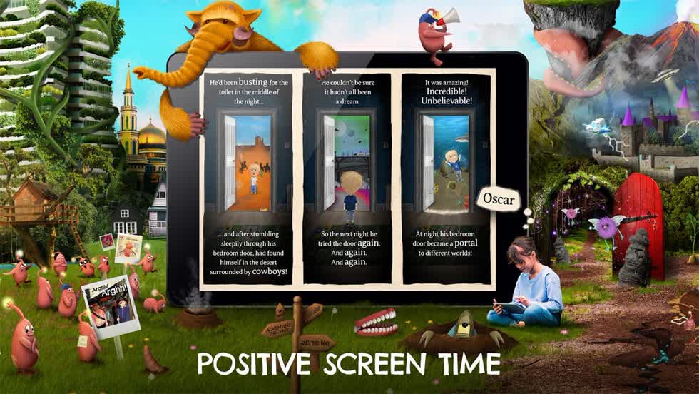   Ứng dụng dành riêng cho các bé từ 6 đến 8 tuổi, giúp các bé học tiếng Anh thông qua những câu chuyện cổ tích Châu Âu, đặc biệt là có thể tương tác trực tiếp vào những chi tiết xuất hiện trên màn hình để mở ra phần nội dung riêng biệt bên trong.  