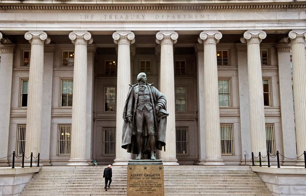 Trụ sở Bộ Tài chính Mỹ tại Washington, DC. Ảnh: AFP.