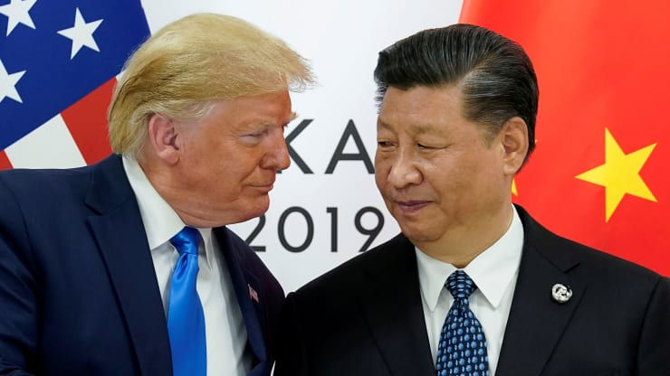 Tổng thống Mỹ Donald Trump và Chủ tịch Trung Quốc Tập Cận Bình tại Hội nghị thượng đỉnh G20 Osaka.