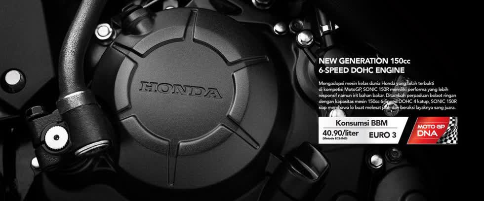 Honda Sonic 150R 2019 sở hữu khối động cơ 149,15CC.
