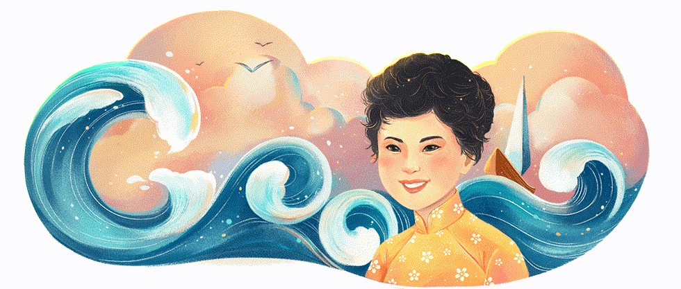 Google doodle hôm nay 6/10 kỷ niệm sinh nhật lần thứ 77 của nữ thi sỹ Xuân Quỳnh  