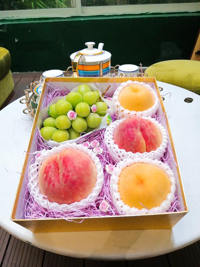 Đào tiên Nhật Bản được xem là loại trái cây được nhiều người chọn mua làm quà biếu tặng.