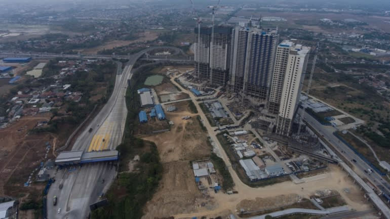   Thị trấn Meikarta ở ngoại ô Jakarta, hình ảnh vào tháng 10/2018, là dự án phát triển lớn nhất của Tập đoàn Lippo. Ảnh: Reuters  