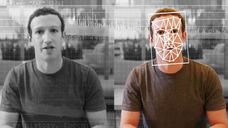 So sánh một video gốc và deepfake của Giám đốc điều hành Facebook Mark Zuckerberg.
