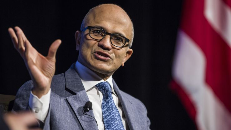 Tổng giám đốc Satya Nadella của Microsoft - Ảnh: Bloomberg/CNBC.