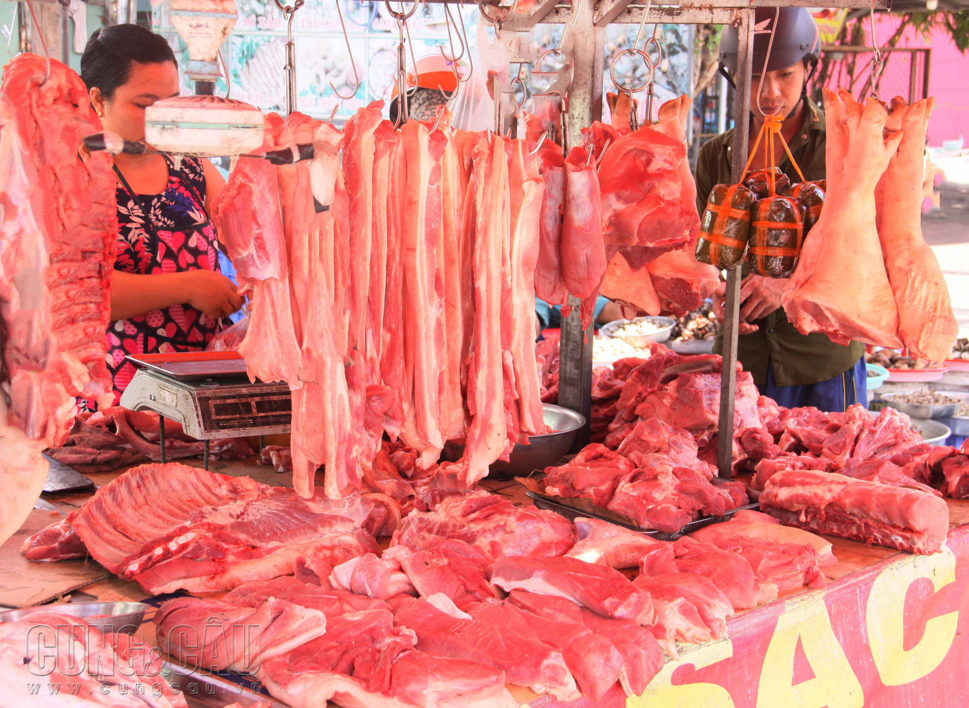 Giá thịt heo bán lẻ không ghi nhận tăng thêm.