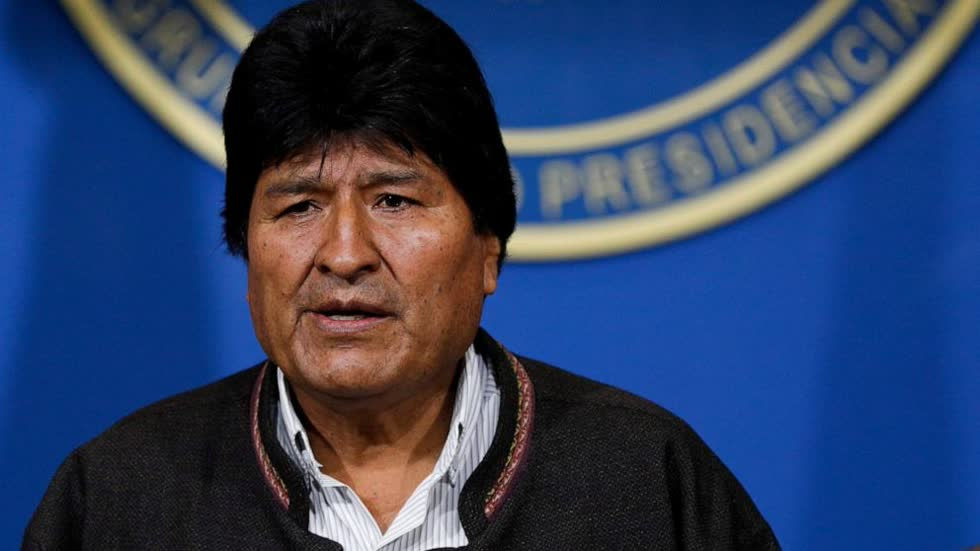 Tổng thống Bolivia Evo Morales trong cuộc họp báo tại La Paz ngày 31/10/2019. (Ảnh: AFP)