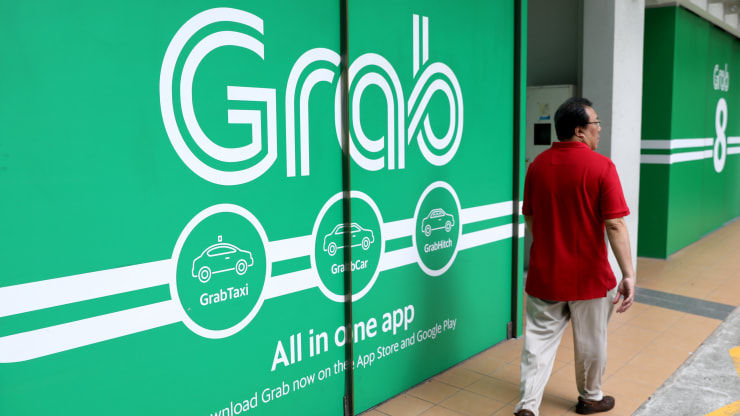 Một văn phòng của Grab tại Singapore. Ảnh: Bloomberg.