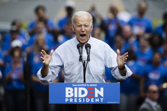 Cựu phó tổng thống Mỹ Joe Biden đang chạy đua vào Nhà Trắng. Ảnh: AP.