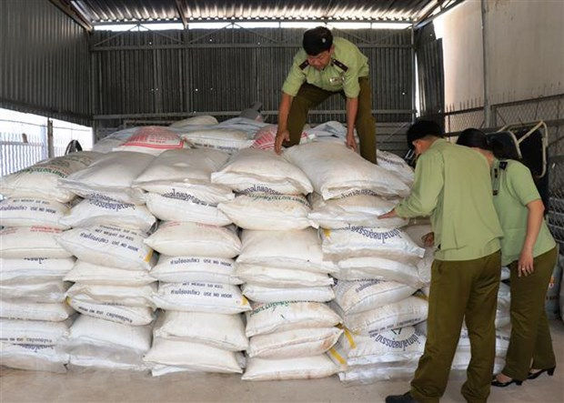  Cục Quản lý Thị trường Tây Ninh đã thu giữ toàn bộ số lượng đường cát nhập lậu.