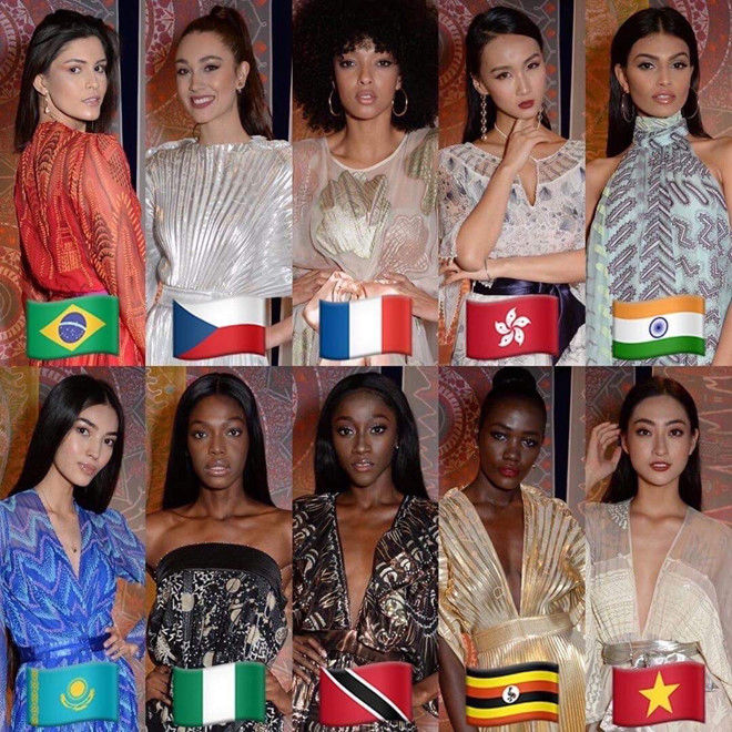 Ngoài Lương Thùy Linh, 9 thí sinh khác vào Top 10 phần thi này là: Brazil, Cộng hòa Séc, Pháp, Hồng Kông, Ấn Độ, Kazakhstan, Nigeria, Trinidad & Tobago, Uganda.