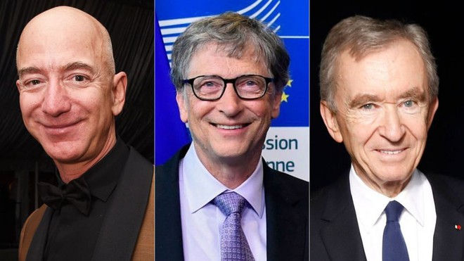 Ba tỷ phú giàu nhất thế giới, theo Forbes. Ảnh: Fox Business.
