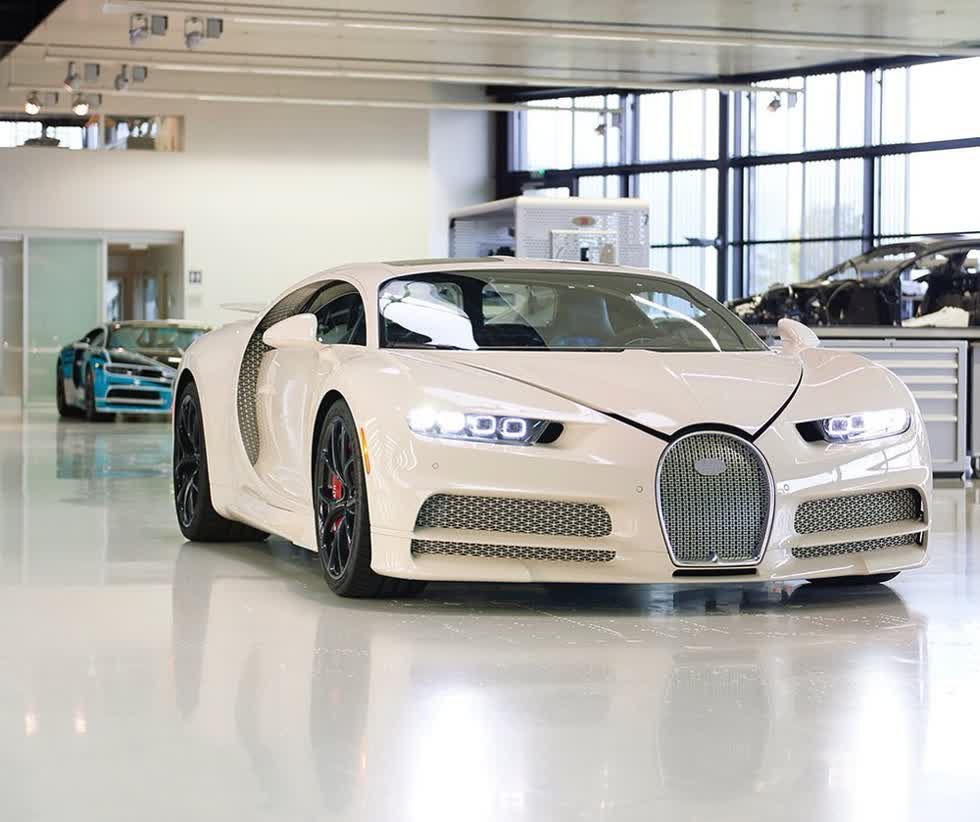 Dự kiến chiếc Bugatti Chiron này vẫn dùng động cơ nguyên bản.