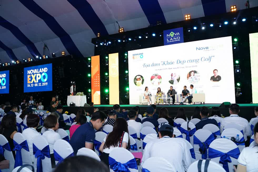 Tọa đàm “Khỏe đẹp cùng Golf” thu hút đông đảo khách tham dự tại Novaland Expo.