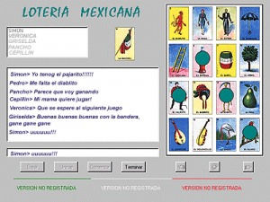   Những hình ảnh trò chơi Lotería trên hệ điều hành của hãng Microsoft.  