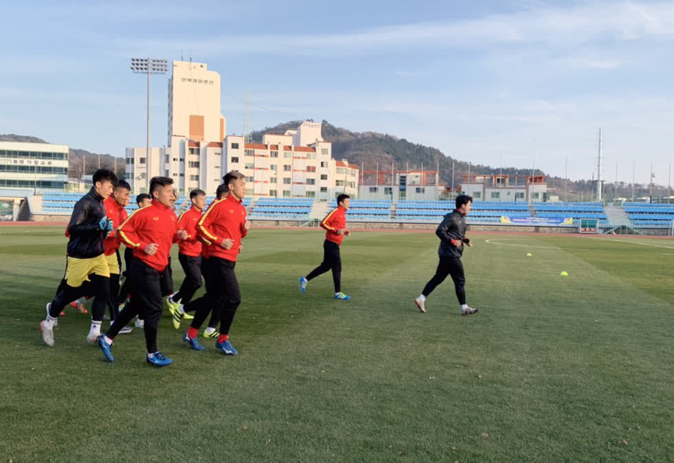 U23 Việt Nam có buổi tập đầu tiên tại Hàn Quốc