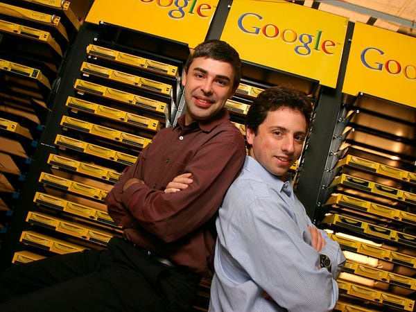 Larry Page và Sergey Brin sáng lập Google vào năm 1998 khi cả hai đều 25 tuổi.