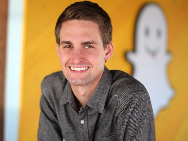Evan Spiegel thành lập Snapchat cùng với Reggie Brown và Bobby Murphy vào năm 2011, khi anh 21 tuổi. Spiegel bỏ học ở Đại học Stanford để tập trung vào công việc kinh doanh. Năm 2013, Spiegel từ chối lời đề nghị mua lại với giá 3 tỷ USD từ CEO Facebook Mark Zuckerberg.