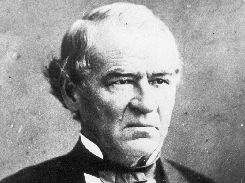 Từ tháng 3 đến tháng 5/1868, trong 11 tuần, Thượng viện Mỹ xem xét trường hợp của ông Johnson và biểu quyết với 35/54 phiếu xác định ông có tội. Tuy nhiên, ông được trắng án bởi vì theo quy định, chỉ khi 2/3 nghị sỹ trong Thượng viện xác định có tội thì ông mới bị phế truất.