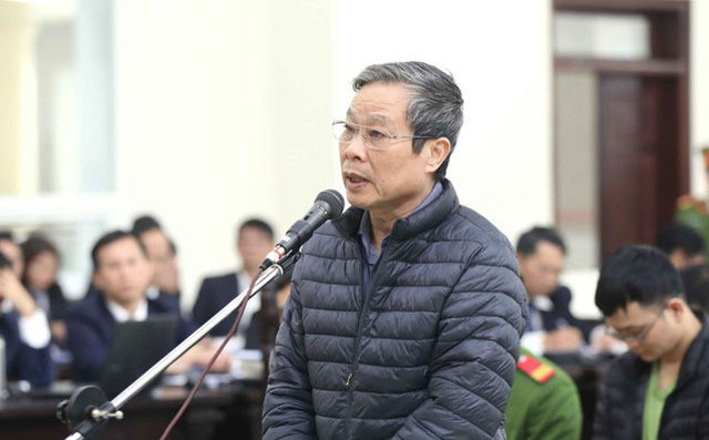   Cựu Bộ trưởng Nguyễn Bắc Son tại phiên tòa.  