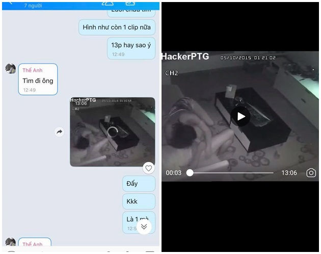 HackerPTG tiếp tục tung clip nóng Văn Mai Hương cùng trai lạ trong phòng khách