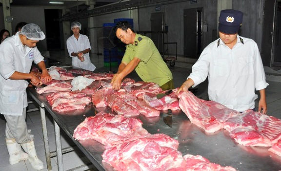 Chủ động ứng phó với hiện tượng vận chuyển, mua bán trái phép thịt lợn trong nước.