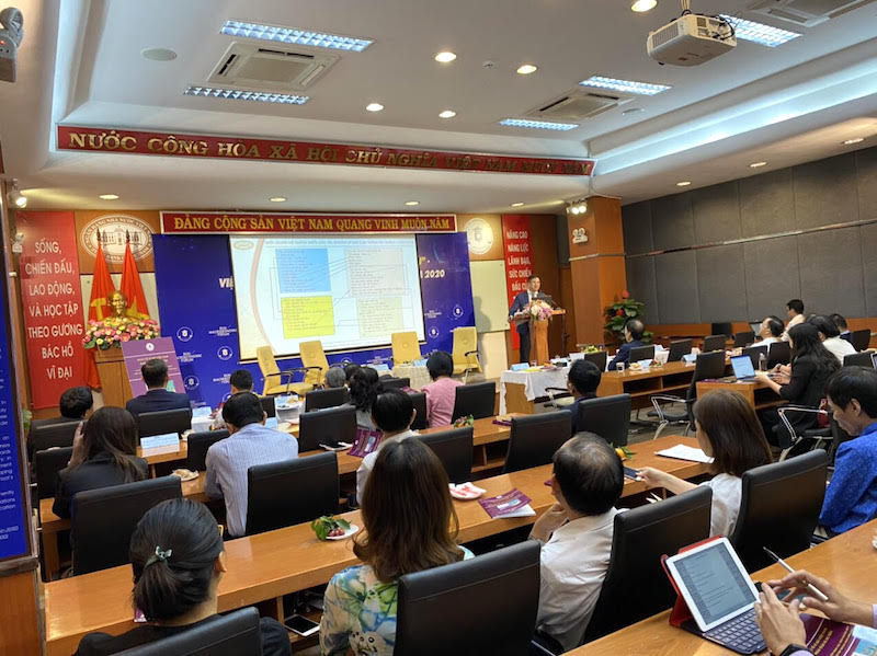 PGS.TS Nguyễn Đức Trung, Phó Hiệu trưởng trường Đại học Ngân hàng TP.HCM phát biểu tại Hội thảo.