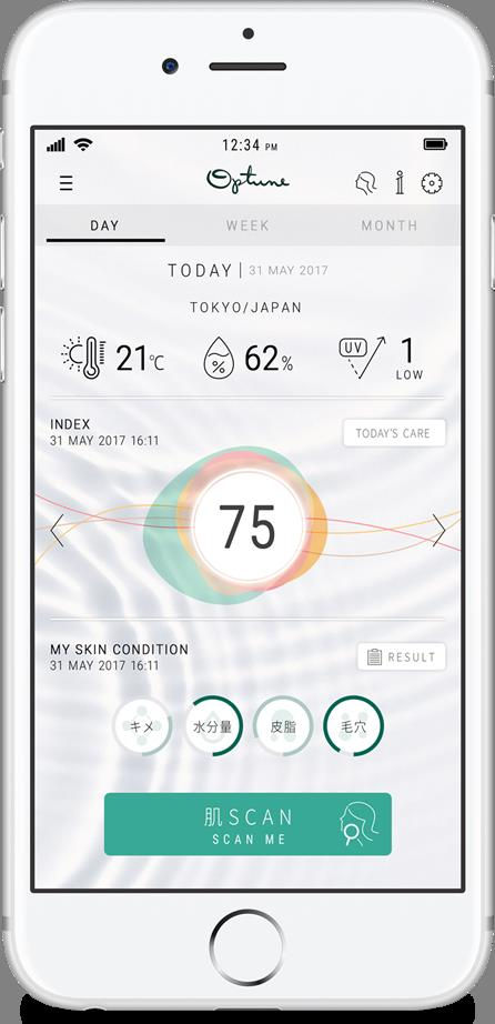  Optune là hệ thống chăm sóc da được thiết kế dưới khái niệm IoT bởi Shiseido.