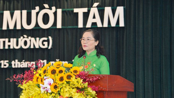  Chủ tịch HĐND TP.HCM Nguyễn Thị Lệ phát biểu khai mạc kỳ họp. Ảnh: VIỆT DŨNG  