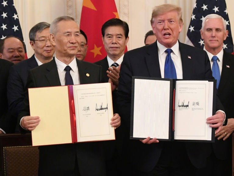 Mỹ và Trung Quốc ký thỏa thuận thương mại giai đoạn 1.