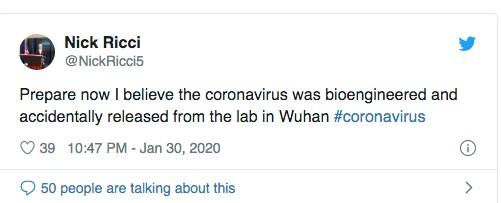   Tin coronavirus là vũ khí sinh học 