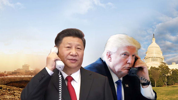 Chủ tịch Trung Quốc Tập Cận Bình (trái) và Tổng thống Mỹ Donald Trump - Ảnh chụp màn hình.