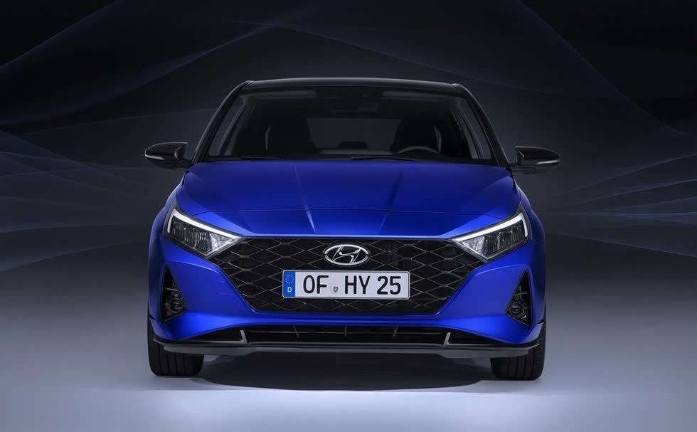 Cận cảnh thiết kế đầu xe của Hyundai i20 2021.