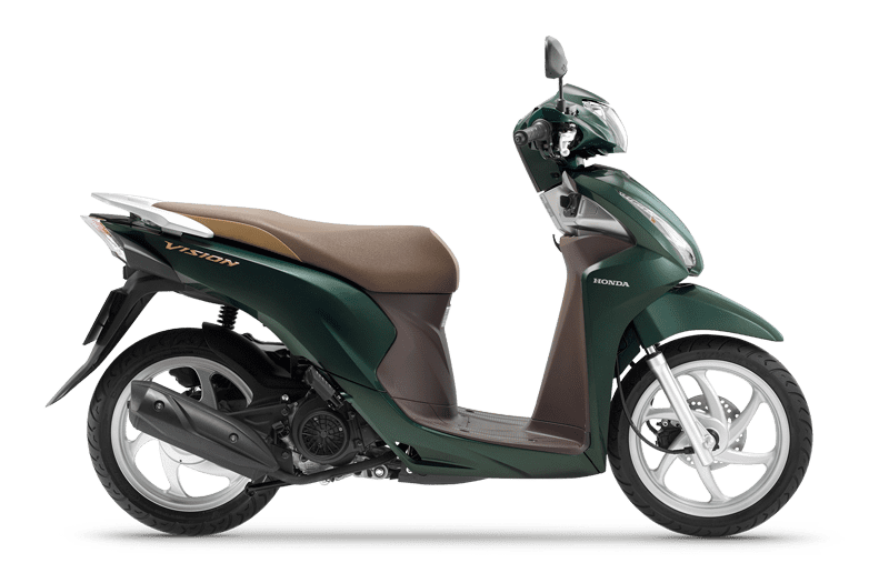 Honda Vision màu xanh lục nâu 