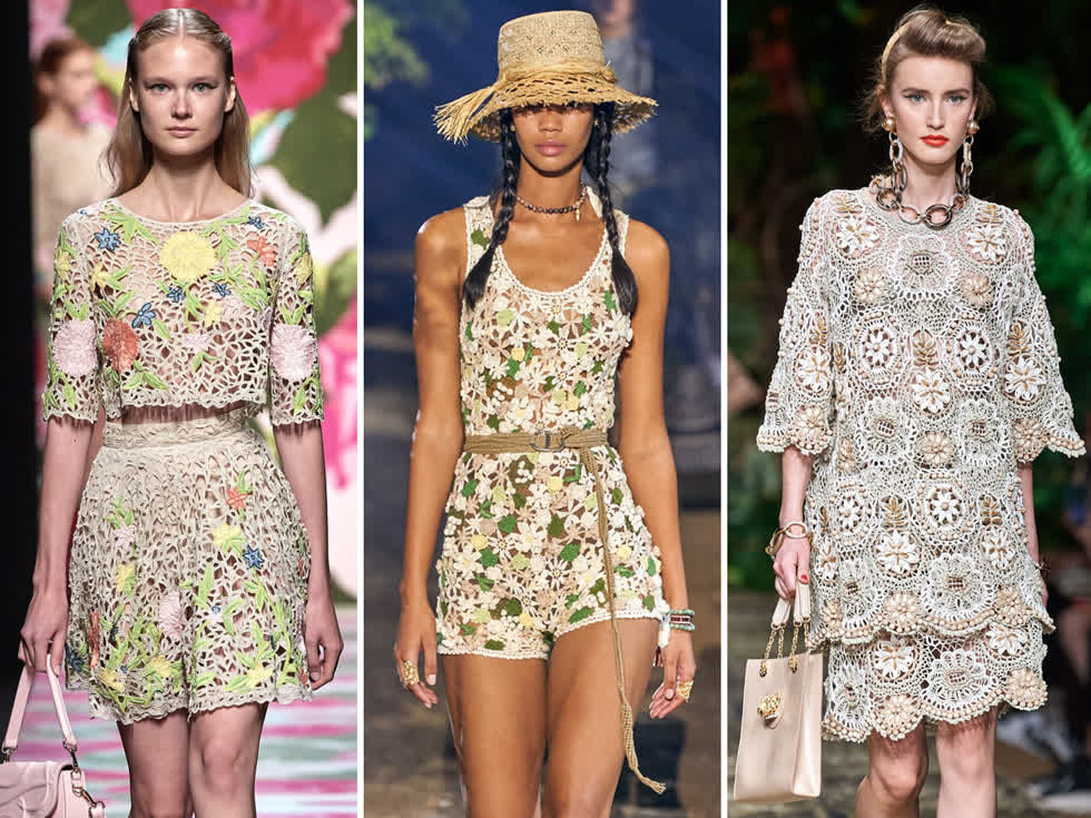 Từ trái qua: Blumarine, Christian Dior và Dolce & Gabbana. (Ảnh: Gorunway)