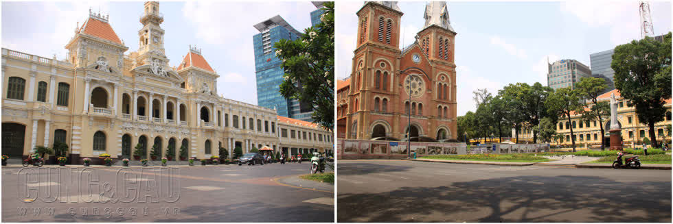 Đường phố Sài Gòn vắng vẻ trong ngày đầu thực hiện cách ly toàn xã hội.